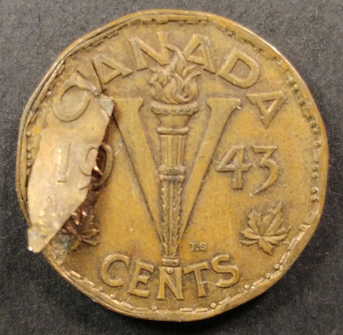 1943-Five-Cent-Lamination-Error