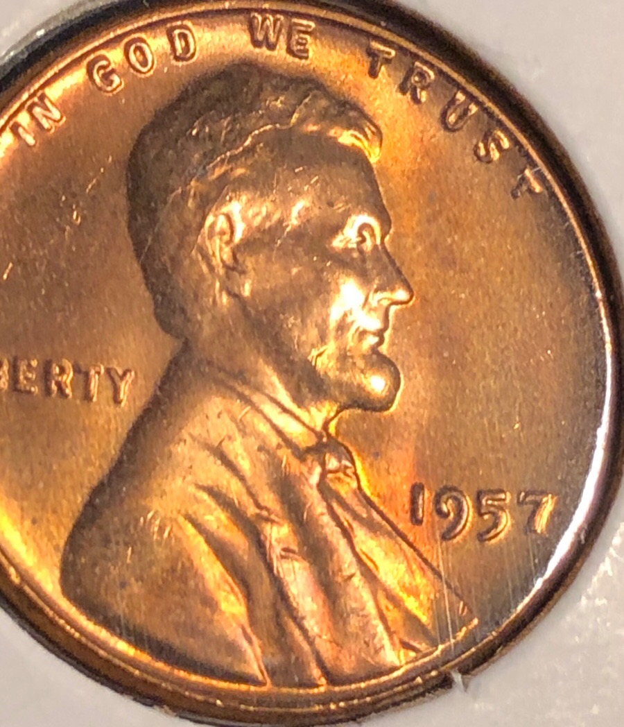 57-Wheatie-Large-Die-Crack?-Or-Break?across-Lincoln's-Head.