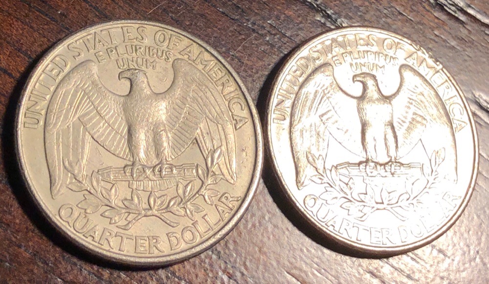 1995-D-Washington-25c-Matte-Finish-Reverse-Has-Absolutely-No-Luster