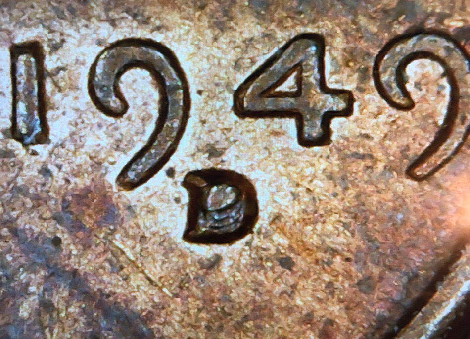 1949-D-Lincoln-Wheat-Cent-Clash-Or-Multiple-Strikes?-MM-D/D/D?