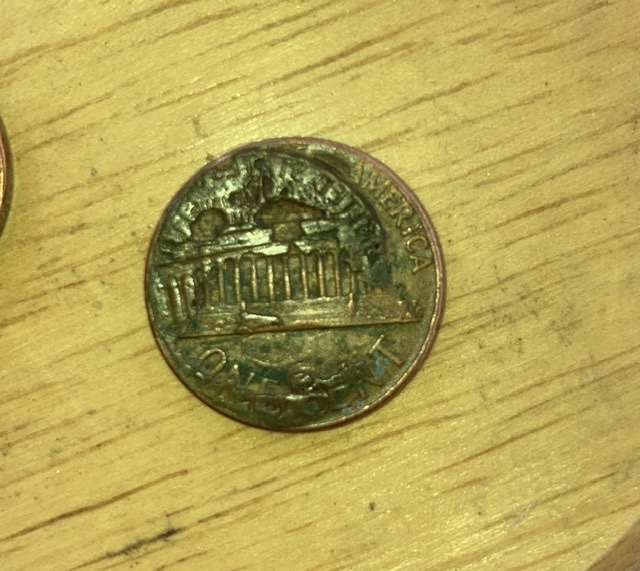 1973-D-Lincoln-One-Cent-Error-Coin-Or-Metal/Grease/Fillers-Stamped-On-Coin?