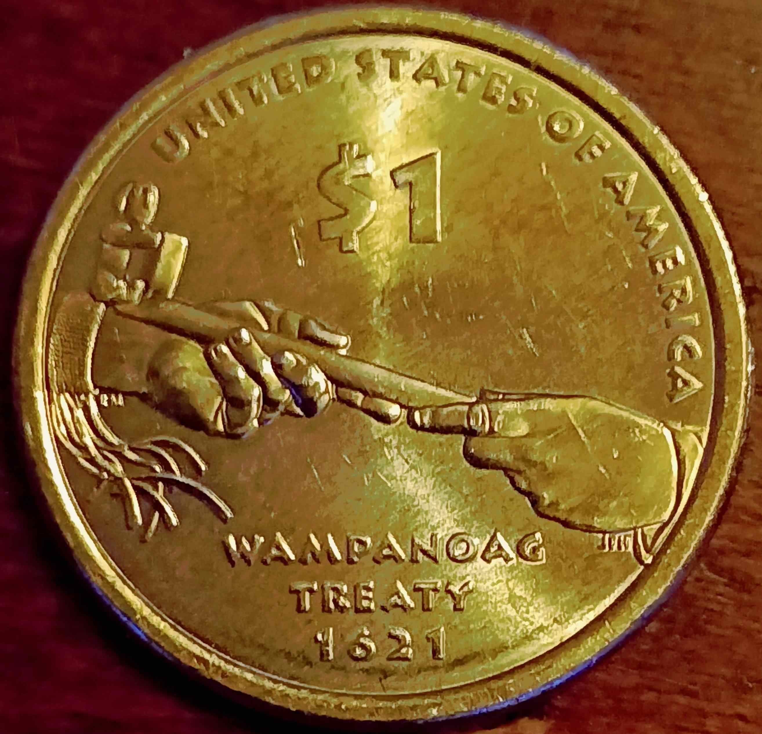 Given-Sacagawea-Coin,-Edge-Issue-2011-D-Dollar