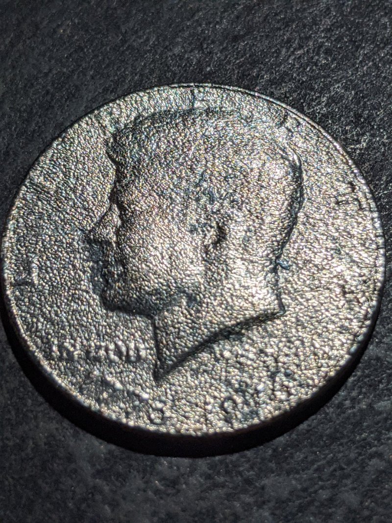 Found-This-Today...dramatic-Strike-Through-Kennedy-Bic-Half-Obverse&reverse