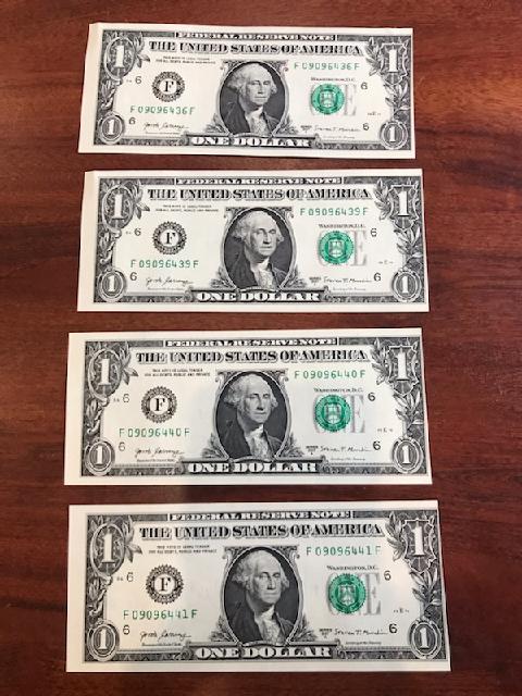 Misaligned-$1-Bills-Consecutive-Serial-Numbers