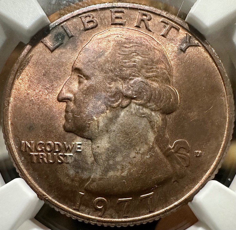 1977-D-Washington-Quarter-NGC-MS-63-Improperly-Annealed