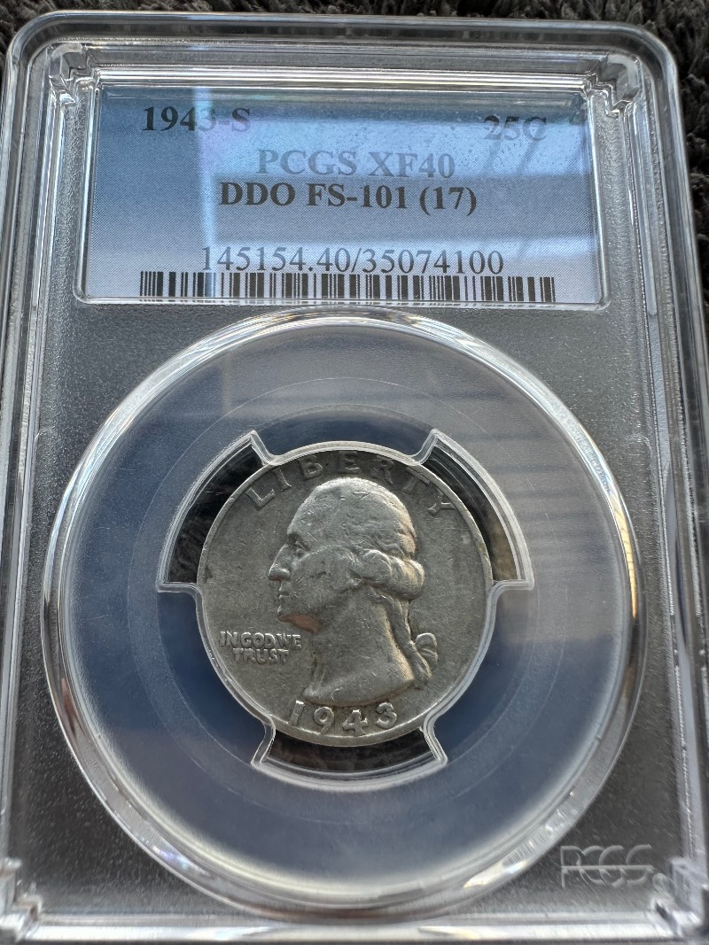 1943-S-Washington-DDO-With-Sizable-Strike-Through/-Lam-On-The-Reverse