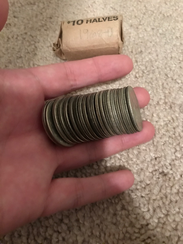 Parents-Came-To-Visit....dad-Brought-Me-2-Rolls-Of-Half-Dollars