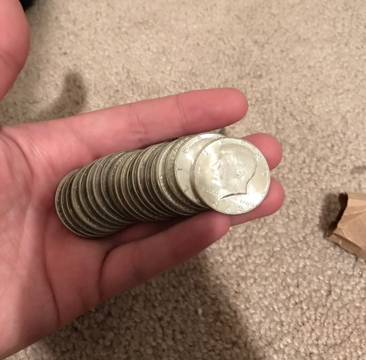 Parents-Came-To-Visit....dad-Brought-Me-2-Rolls-Of-Half-Dollars