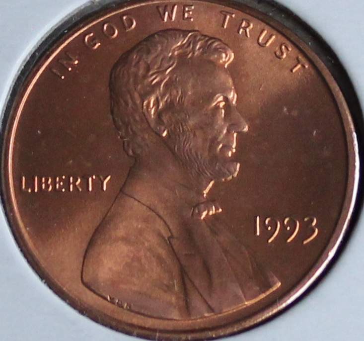 1993-Lincoln-Memorial-Cent-For-Grading