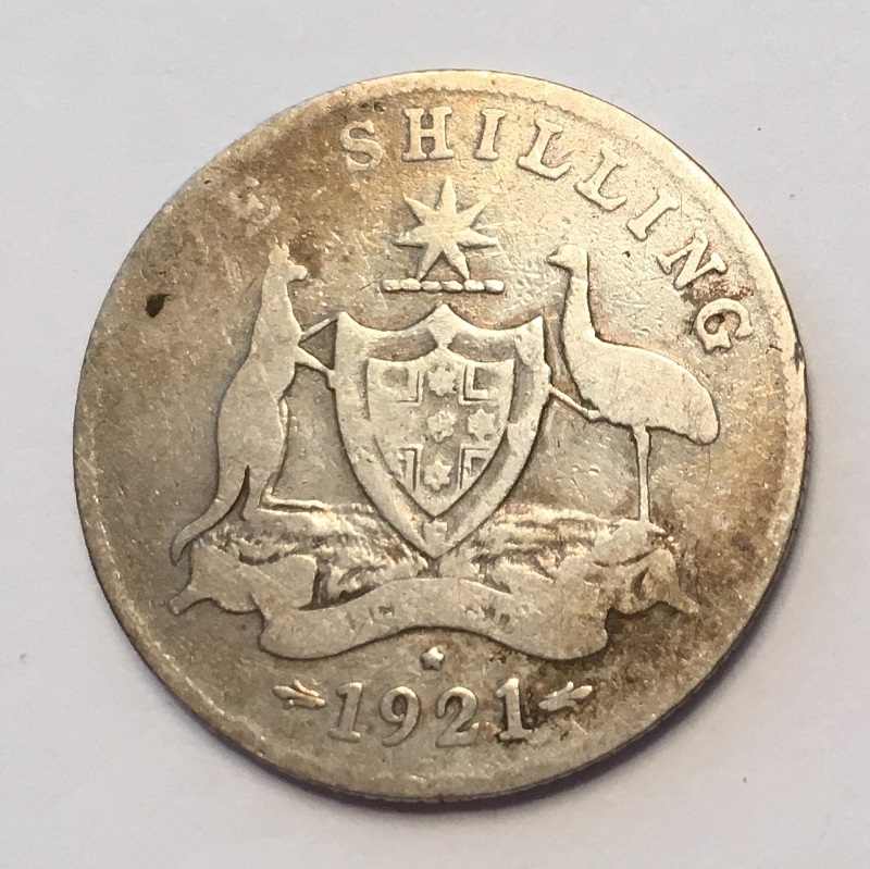 1921-Star-Australia-Shilling--Request-For-Grade-And-Rarity-If-Any