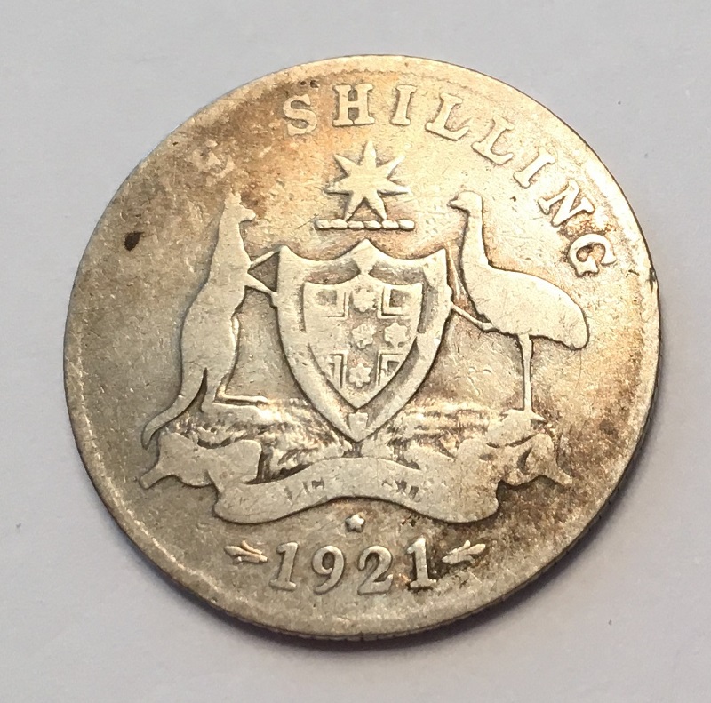 1921-Star-Australia-Shilling--Request-For-Grade-And-Rarity-If-Any