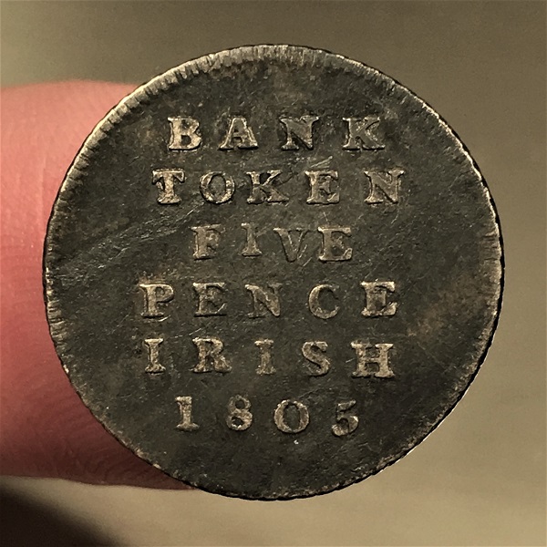 1805-Ireland-5-Pence,-Irish-Bank-Token,-Silver,-George-III,-KM#-Tn2