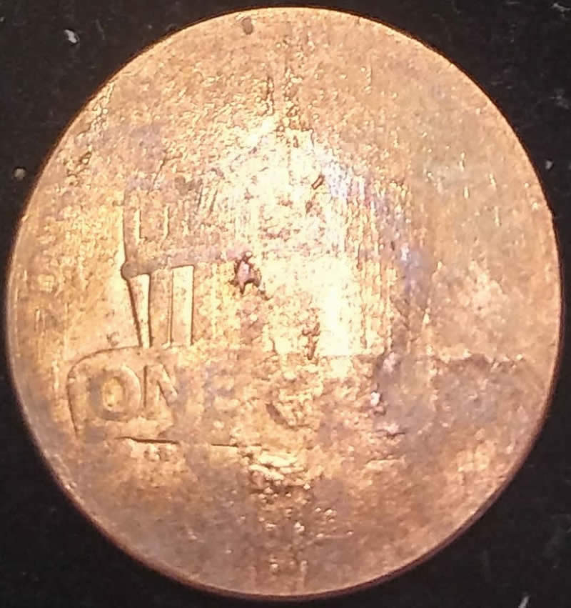 Blank-Lincoln-Shield-Cent,-Found-In-A-Roll-Today