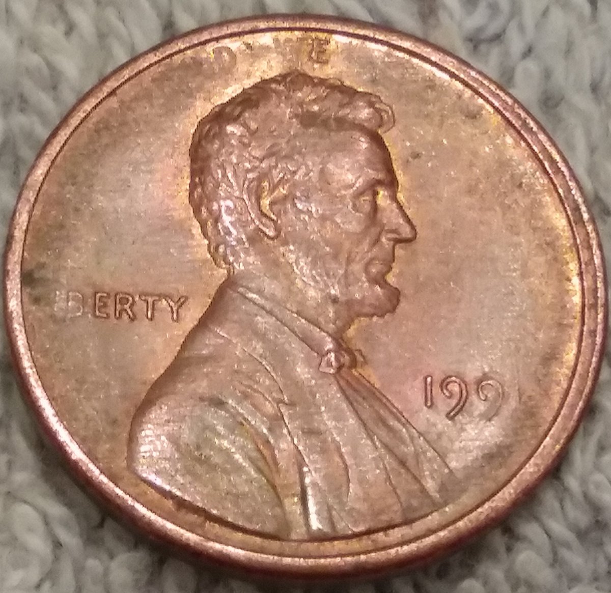 1991-Cent-Grease-Filled-Die-Missing-In-God-And-Trust
