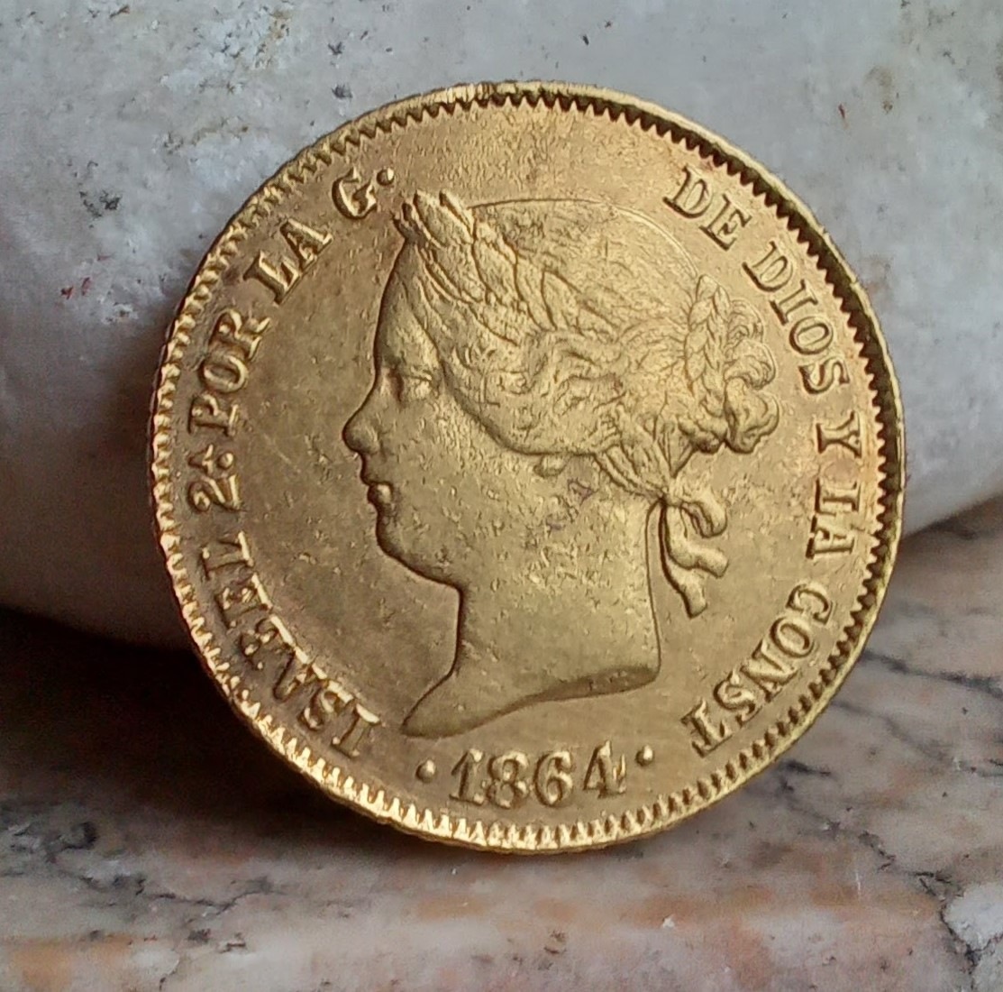 Gold-1864-4-Peso-Coin-Philippines