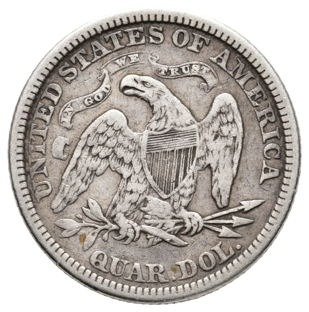 1872-Seated-Liberty-Quarter-Dollar-For-Grading