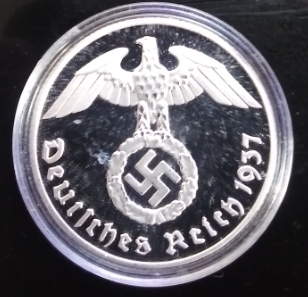 1847-1934-1937-German-Coin-Paul-Von-No-Denomination-Id:-Private-Mint-Reichsmark-Replica