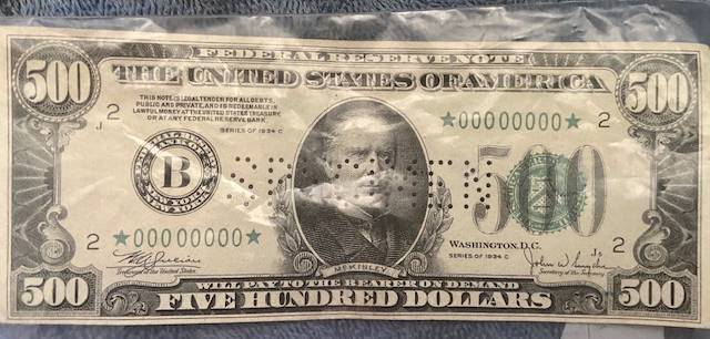 1934-$500-And-$5000-Specimen-Bills