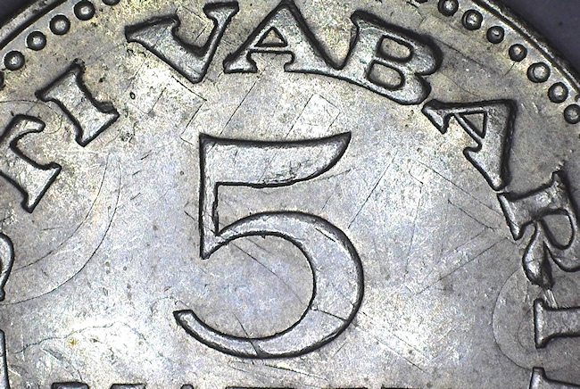 Counterfeit-Detection:-1926-Estonia-10-Marka-Struck-Over-1970-Russia-Rouble
