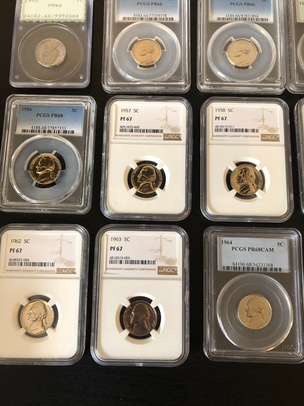 Jefferson-Nickel-Graded-Set-1938-1964-Including-Proofs