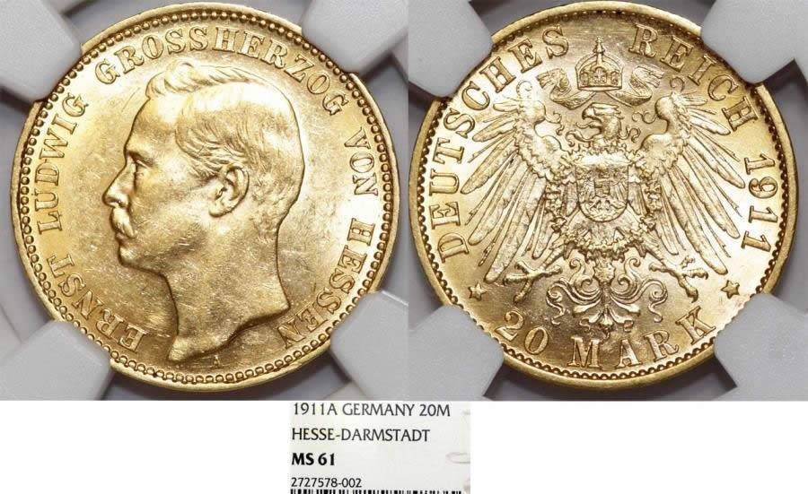 20-Mark-Hessen-Germany-1911