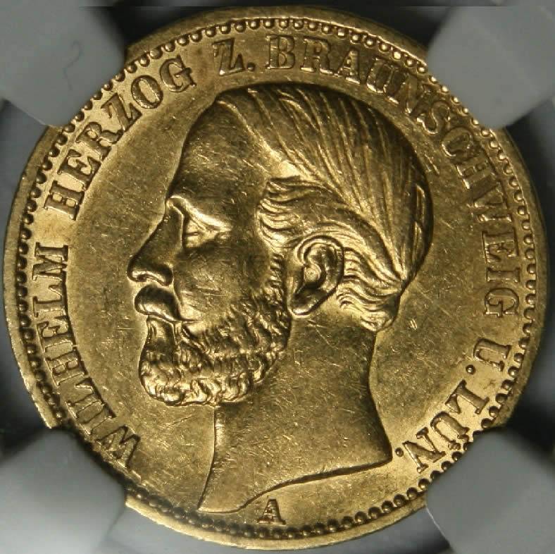 You-Vs.-NGC--20-Mark-1875-Brunswick-Wolfenbuttel-German-States