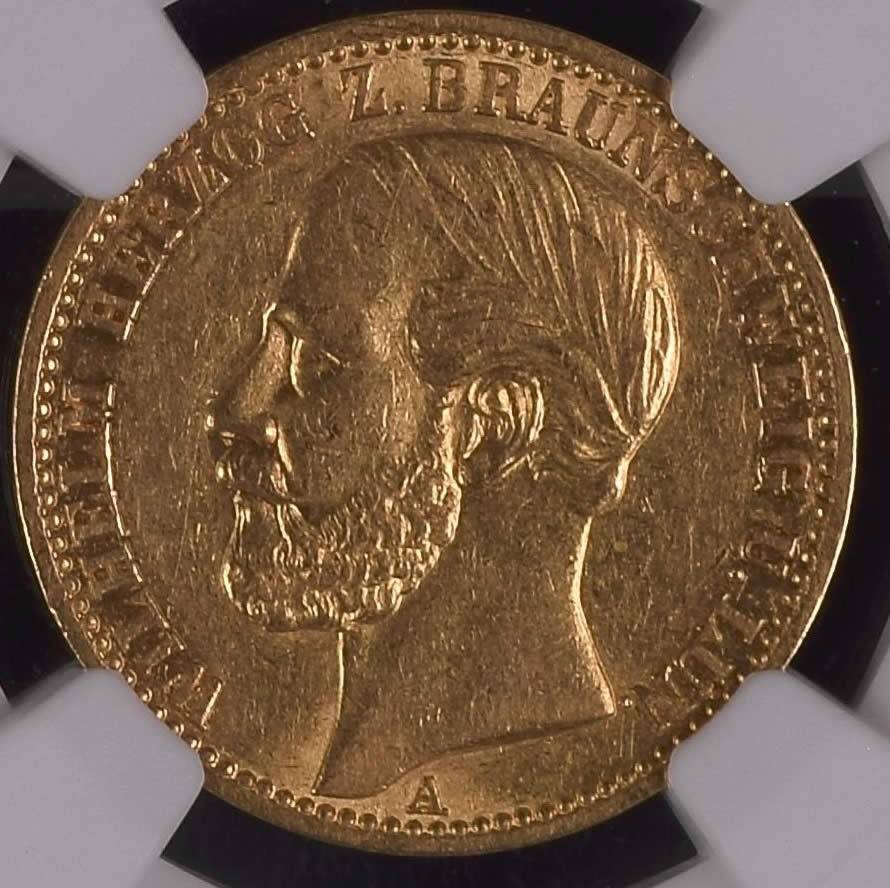 You-Vs.-NGC--20-Mark-1875-Brunswick-Wolfenbuttel-German-States