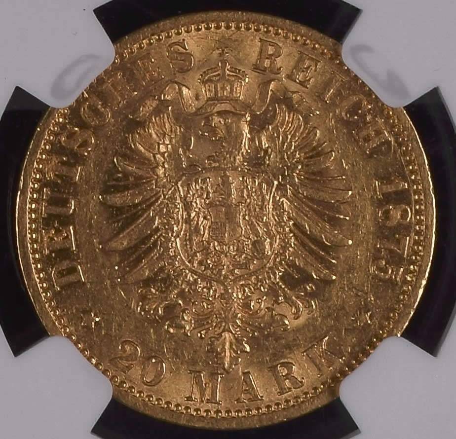You-Vs.-NGC--20-Mark-1875-Brunswick-Wolfenbuttel-German-States