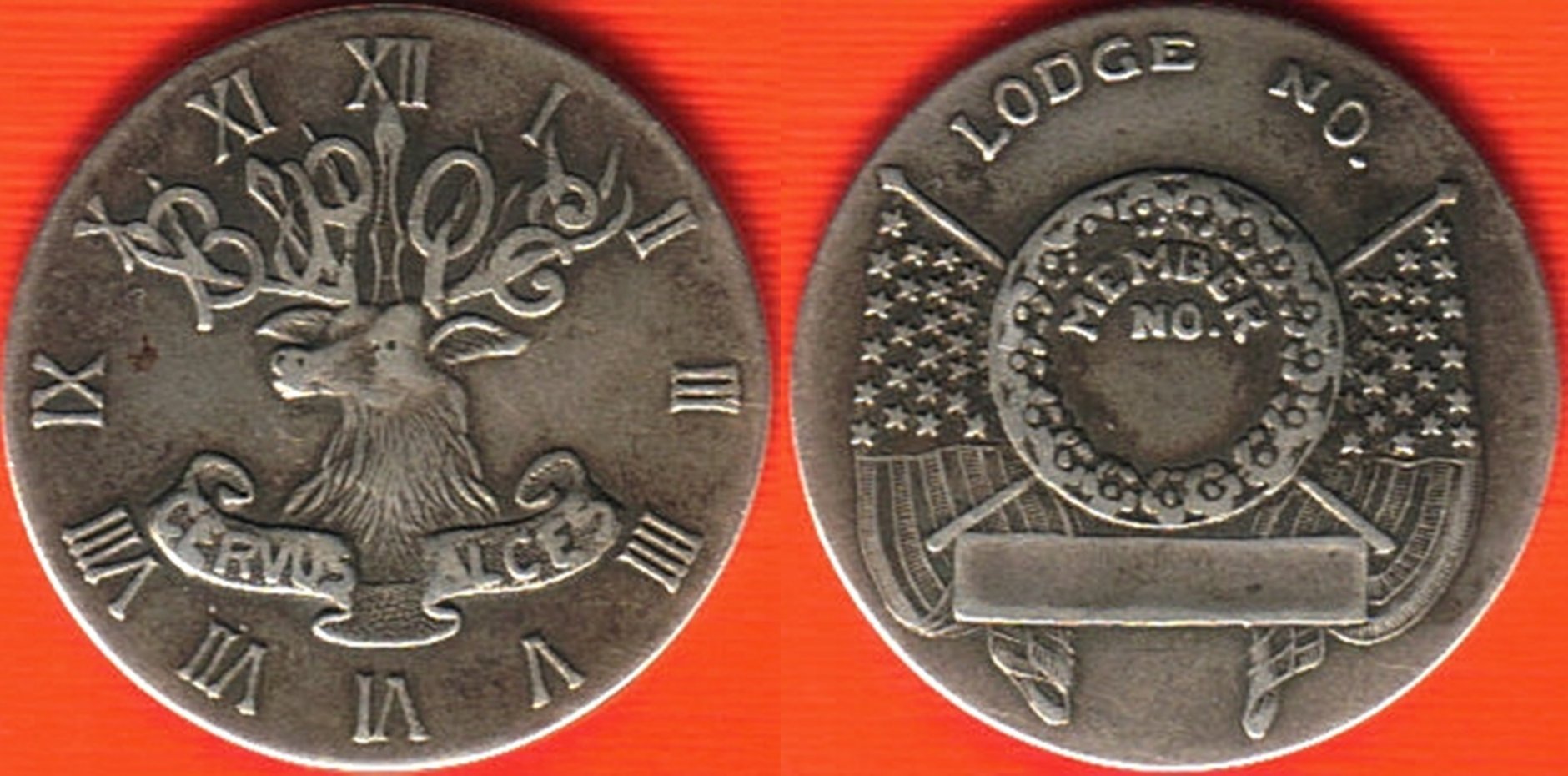 Masonic-Tokens,-Coins-And-Counter-Stamped-Pennies