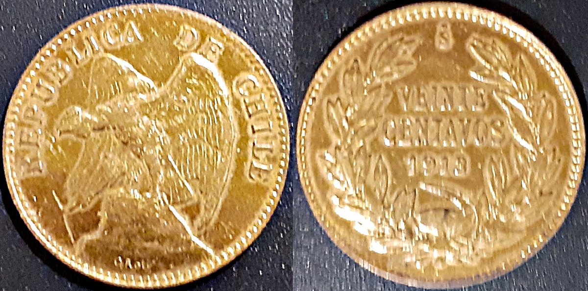 Strange-Copy-Of-A-1913-Chile-20-Centavos