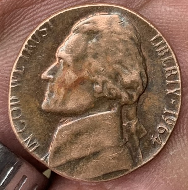 1964-D-Jefferson-Nickel-Struck-On-Cent-Planchet-Error-Coin?