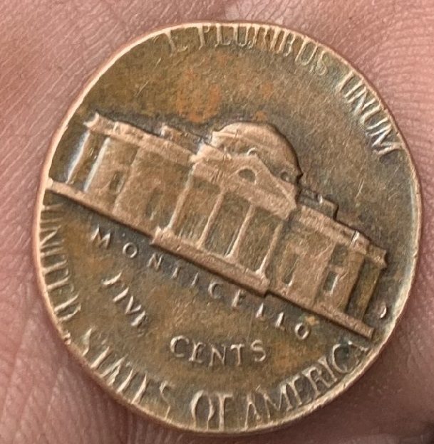 1964-D-Jefferson-Nickel-Struck-On-Cent-Planchet-Error-Coin?
