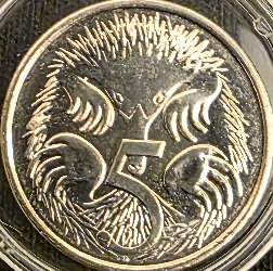 2021-Australian-5-Cent--Struck-Through-By-Foreign-Object