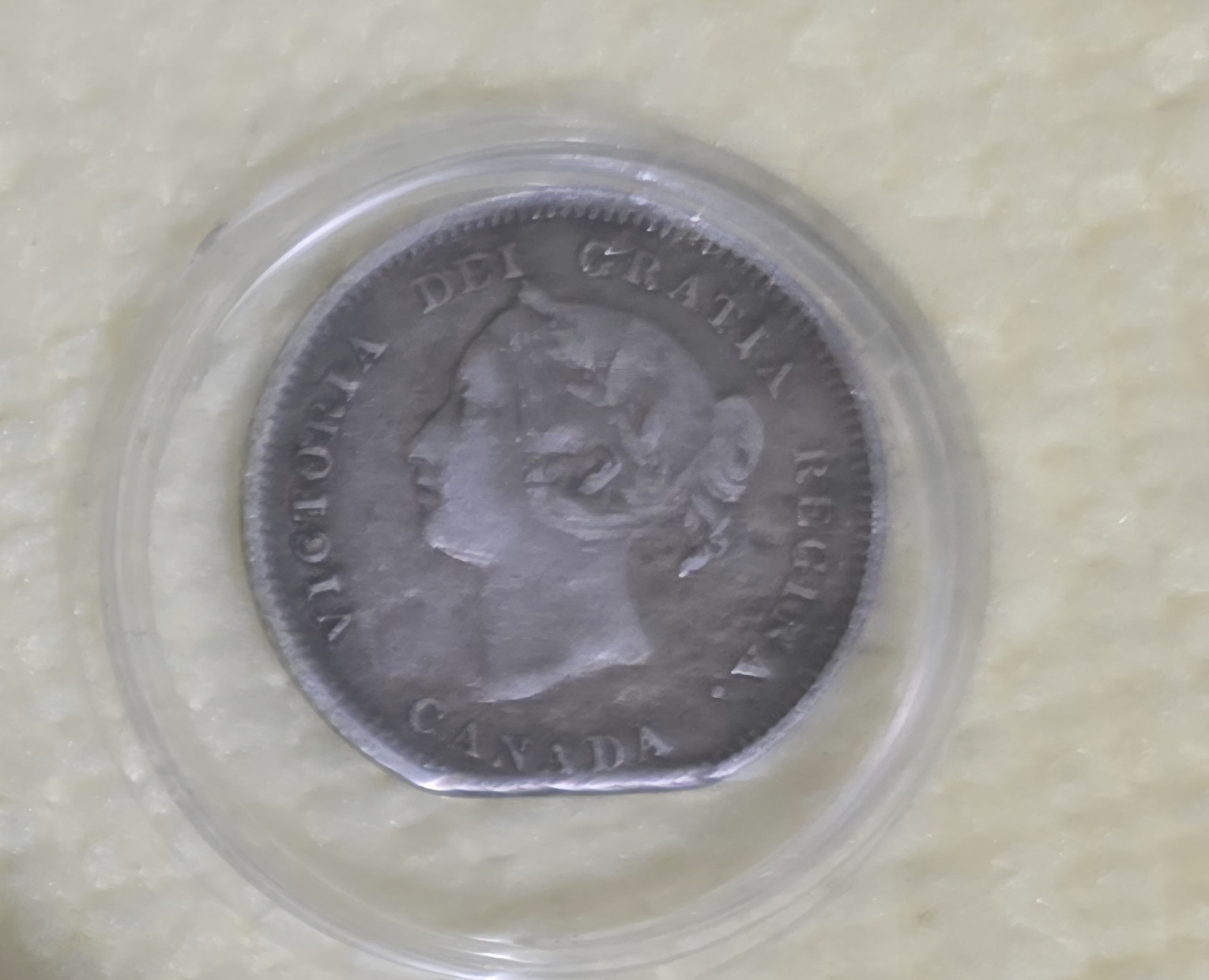 1881-Canada-5-Cent-Clipped-Planchet