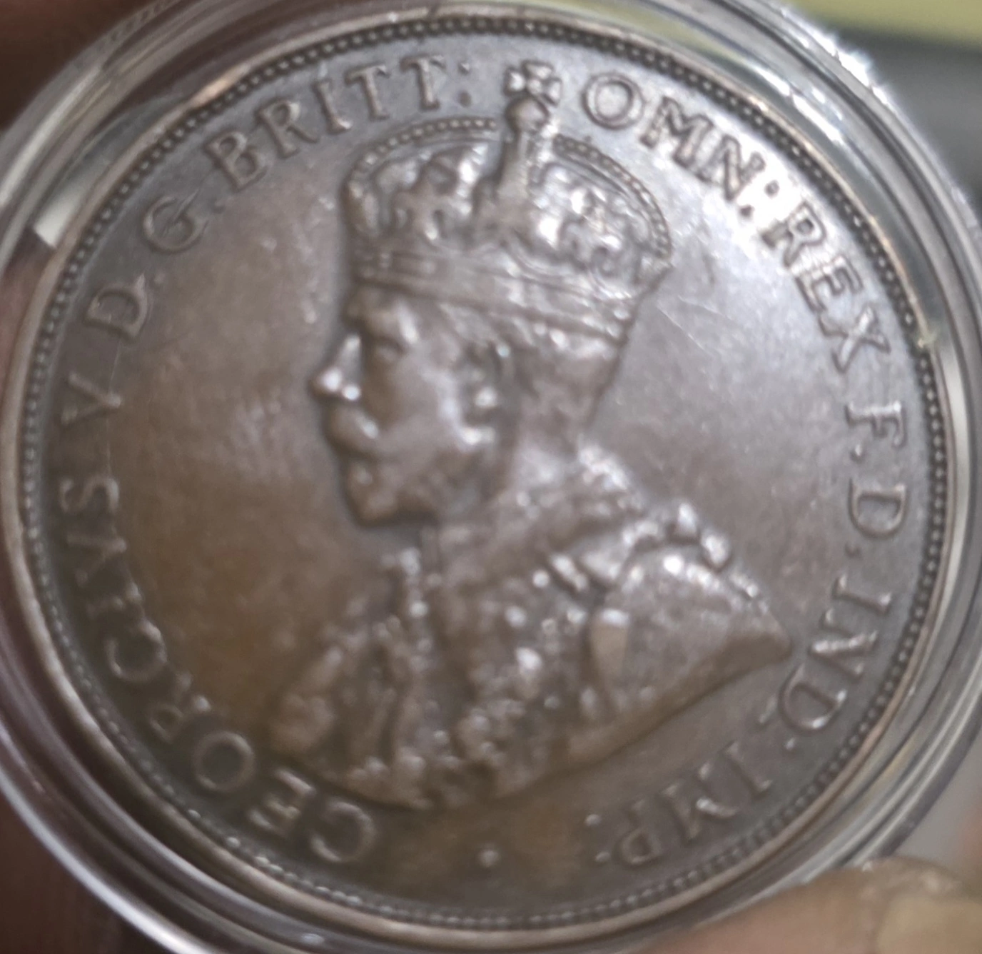 1923-Australian-Penny-With-Big-Die-Crack-Through-King-George's-Name