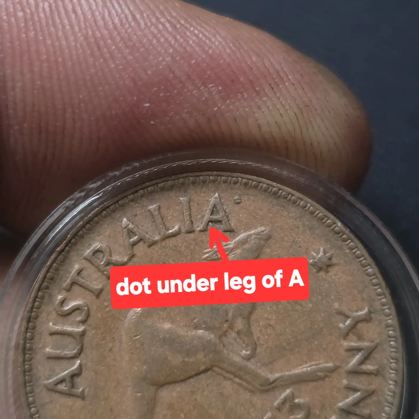 1953-Australian-Half-Penny-Variety-Dot-A-Third-Down-A-On-Last-A-Of-Australia-A52c