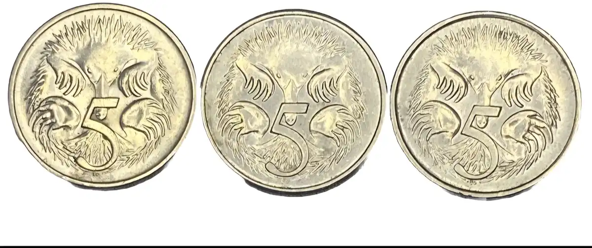 1981-Australian-5-Cent-Die-Clash-Obverse/Reverse