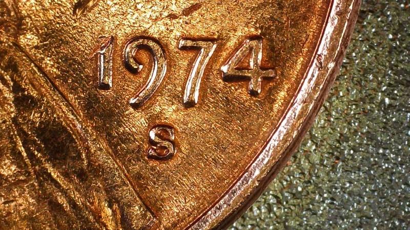 1974-S-Cent-W/-A-Strange-Mint-Mark