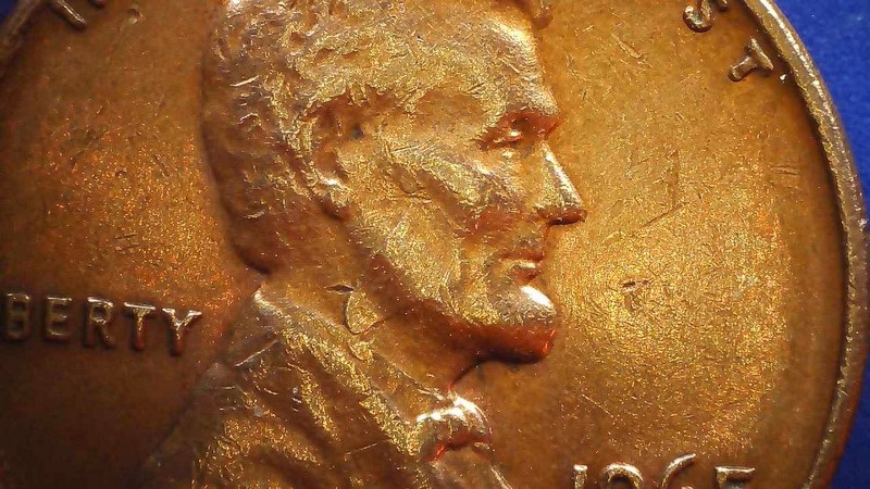 1965-P-Lincoln-Cent-With-An-Extra-Strip-Of-Copper-On-Obverse