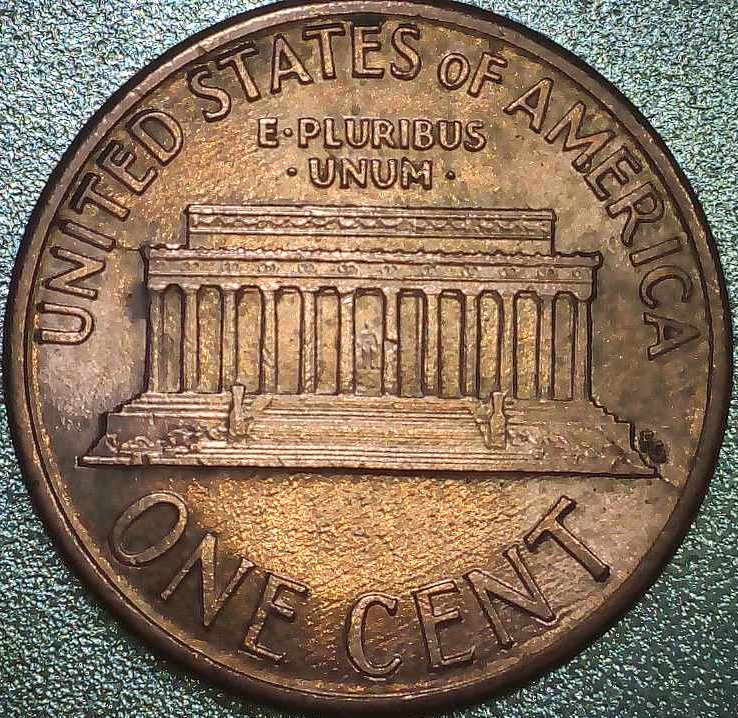 1991-P-Lincoln-Memorial-Cent-W/Four-Die-Cracks