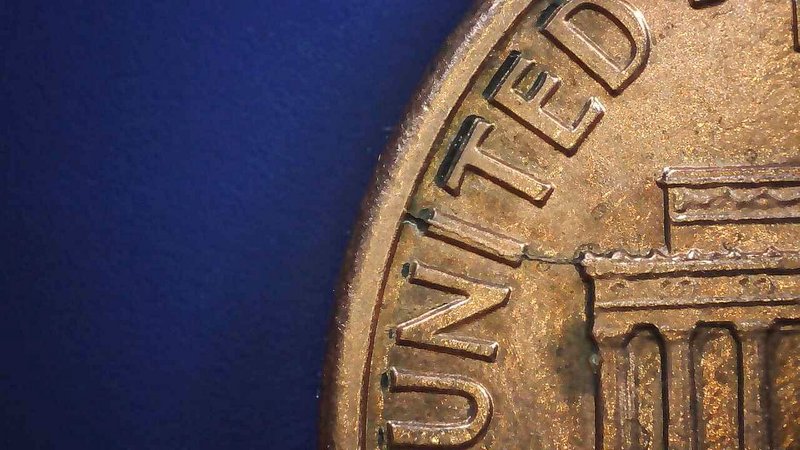 1991-P-Lincoln-Memorial-Cent-W/Four-Die-Cracks