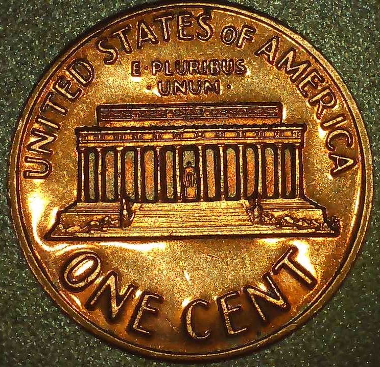1972-S-Lincoln-Memorial-Cent-Shiny-Finish-On-Fields
