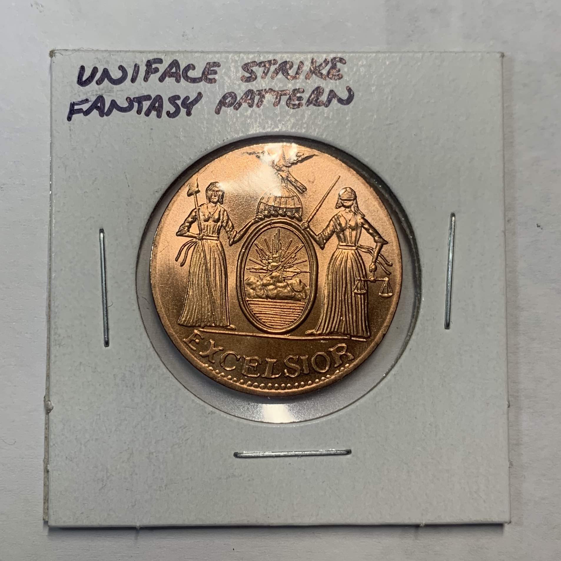 1787-N-York-Excelsior,-Eagle-Left,-Uniface-Strike,-Fantasy-Pattern.-Real?