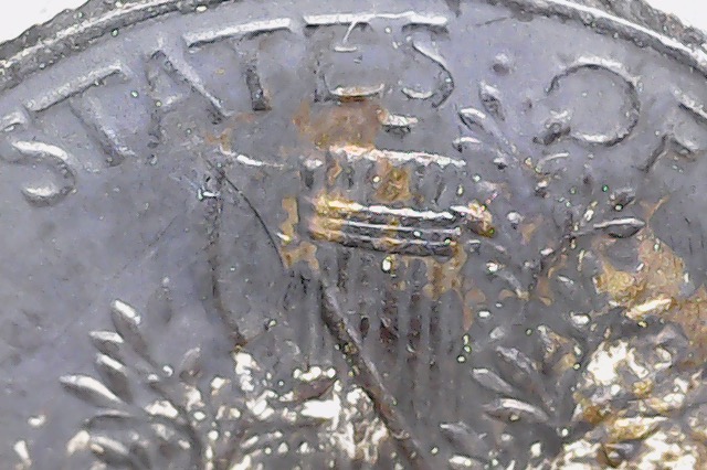 1945-Mercury-Dime.-Extreme-Toning-On-Reverse