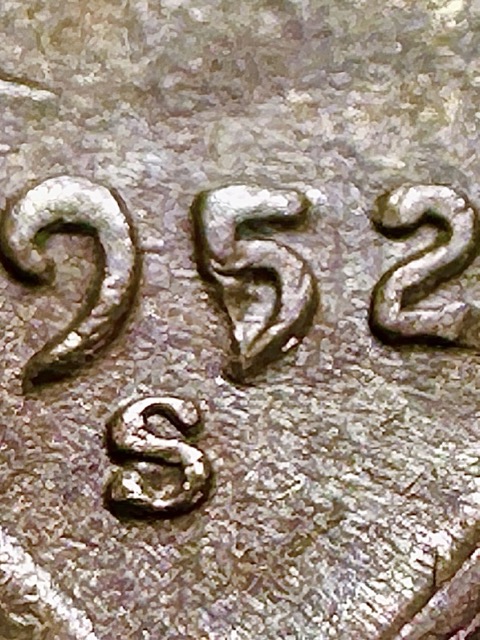 1952-S-Lincoln-Cent--Spike-Head,-Die-Crack-