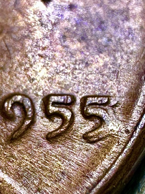 1955-Lincoln-Cent--Cracked-Skull,-DDD-
