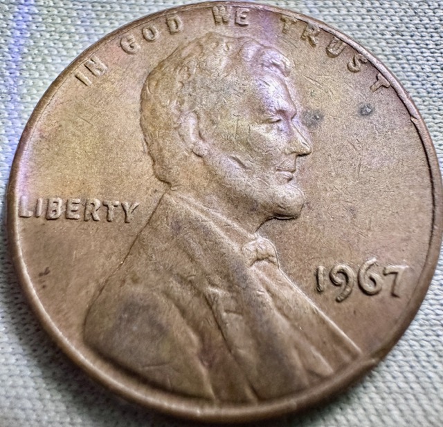 1967-Lincoln-Cent--Die-Chip,-MD-
