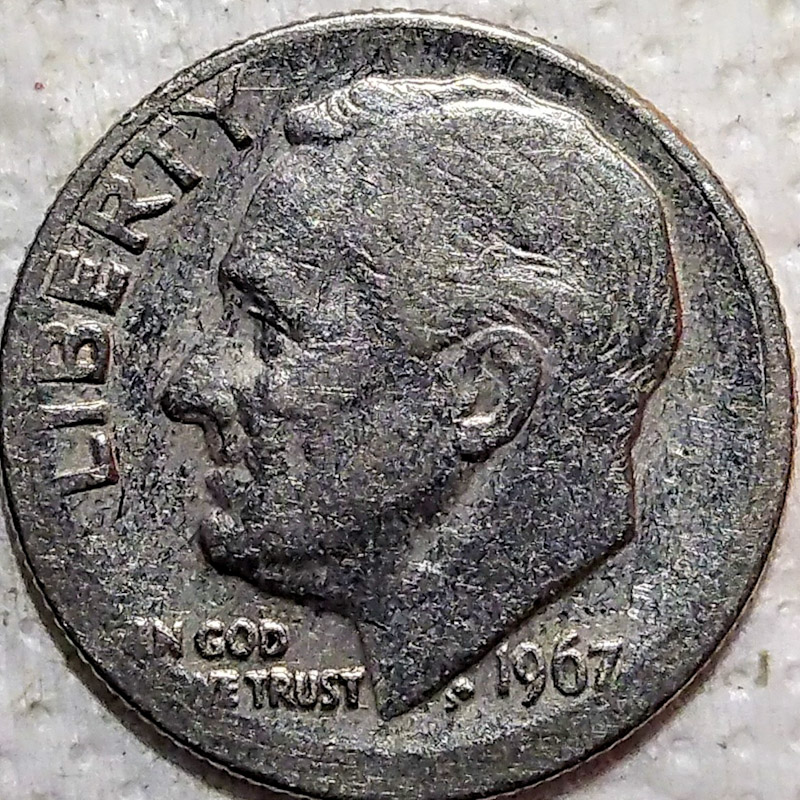 Anything-Worth-Keeping-On-These-1967-No-Mint-Dimes