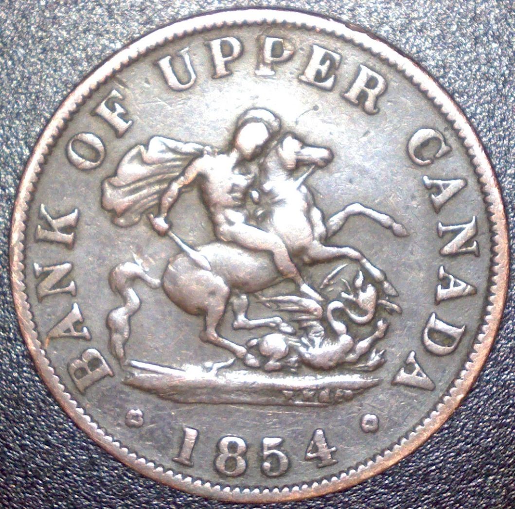 1854-Upper-Canada-Bank-Token-Half-Penny-Help-Needed