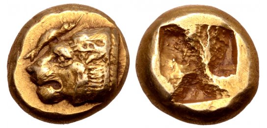 More-Archaic-Greek:-Ionia-AR-Hemiobol,-Head-Of-Seal